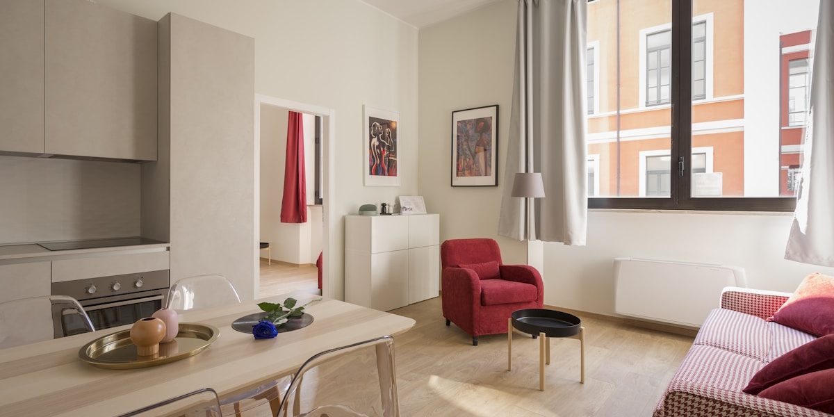 Modern furnished living room